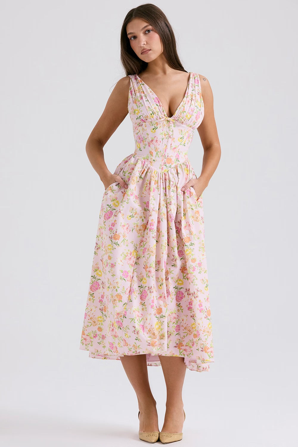 Nova | Evening Dress Sleeveless V-Neck - Lumina