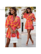 Valeria - Bohemian Floral Mini Dress