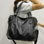 Lunelle | Spacious Black Handbag with Versatile Strap - Lumina
