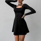Lyra | A-Line Dress with Square Neck - Lumina