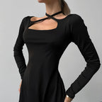 Lyra | A-Line Dress with Square Neck - Lumina