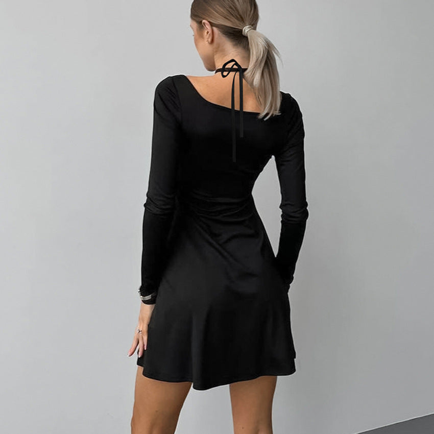Lyra | A-Line Dress with Square Neck - Lumina