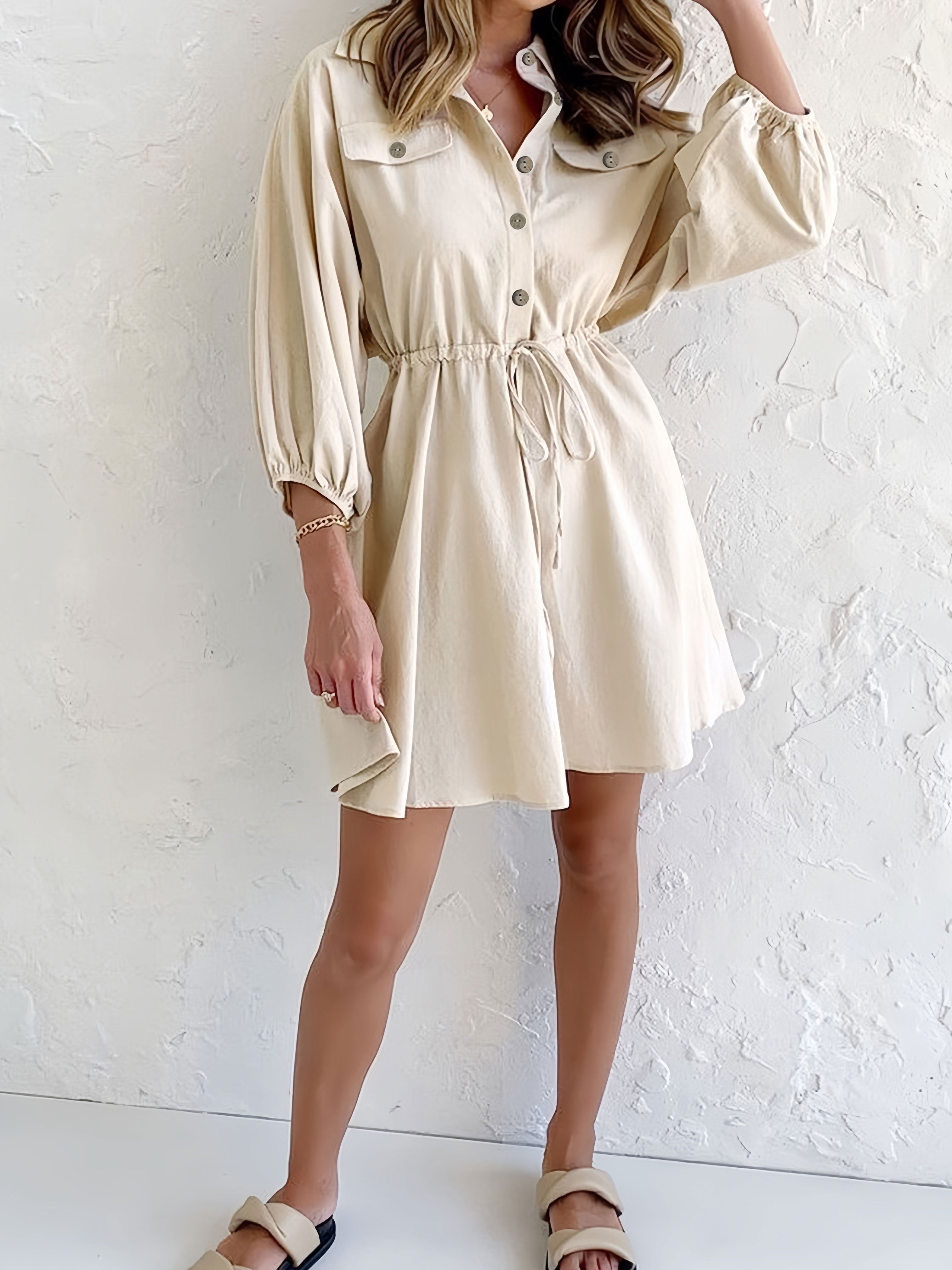 Lyra | Shirtdress Button-Down Collared - Lumina