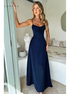 Maelys - Lace-Up Sleeveless Maxi Dress