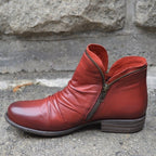 Makayla | Classic Black Leather Ankle Boots with Sleek Design - Lumina