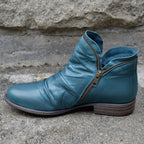 Makayla | Classic Black Leather Ankle Boots with Sleek Design - Lumina
