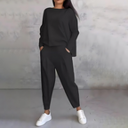 Maya | Flowy Lounge Set with Tapered Pants - Lumina