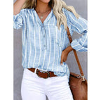 Mia | Relaxed Striped Summer Blouse with Airy Fit - Lumina