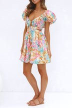 Nova | A-Line Dress Plunging Neckline - Lumina
