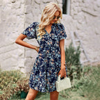 Nova | A-Line Dress V-Neck Short Sleeve - Lumina