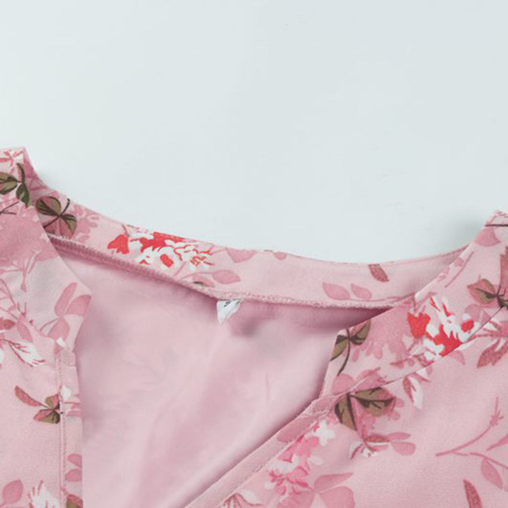 Nova | A-Line Dress V-Neck Short Sleeve - Lumina