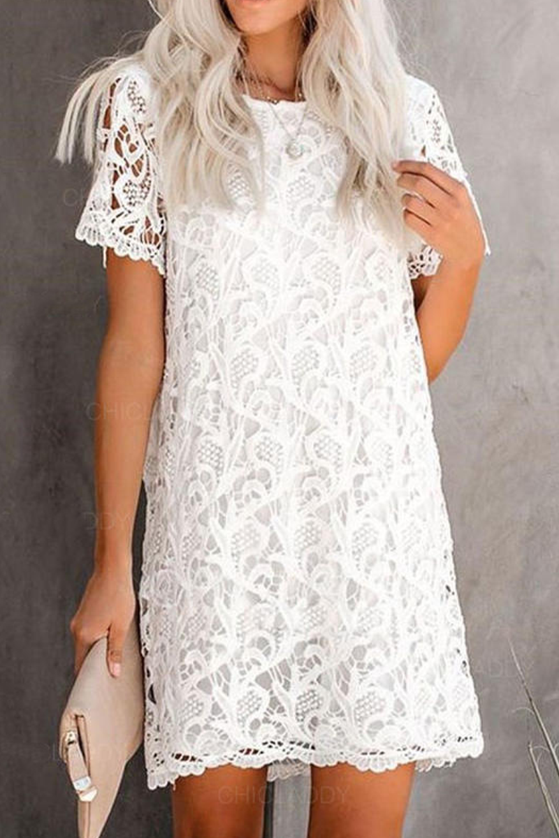 Nova | Lace Dress - Sheath Knee-Length - Lumina