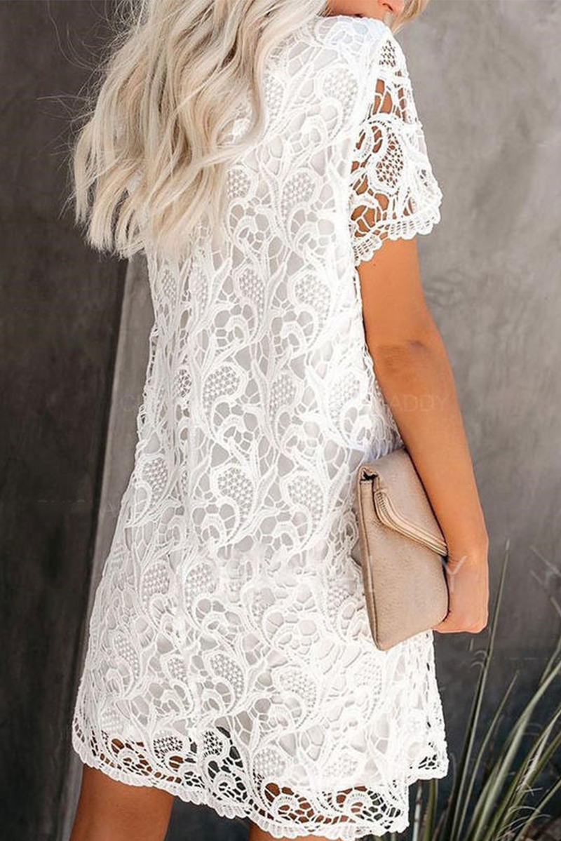 Nova | Lace Dress - Sheath Knee-Length - Lumina