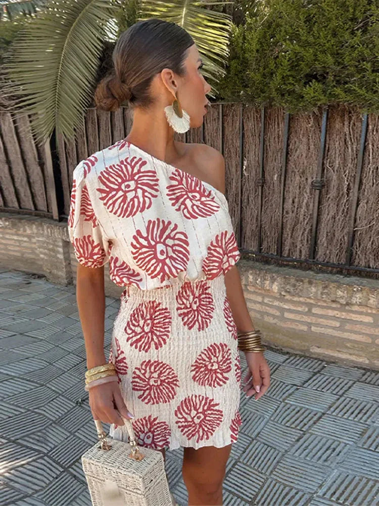 Nova | One-Shoulder Dress Asymmetrical - Lumina