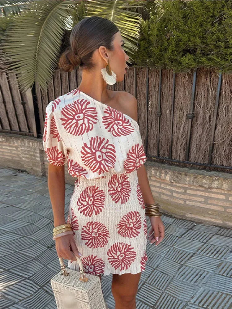 Nova | One-Shoulder Dress Asymmetrical - Lumina