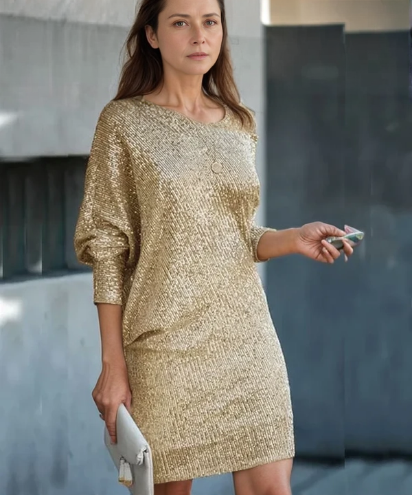 Nova | Sequin Dress Knee-Length Elegant - Lumina