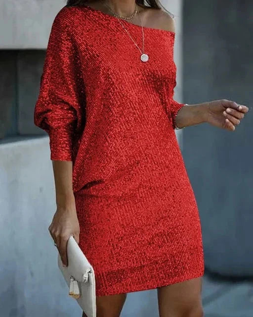 Nova | Sequin Dress Knee-Length Elegant - Lumina