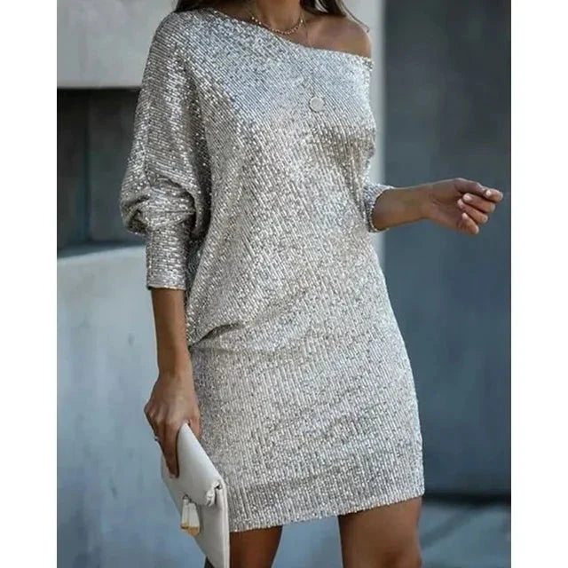 Nova | Sequin Dress Knee-Length Elegant - Lumina