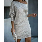 Nova | Sequin Dress Knee-Length Elegant - Lumina