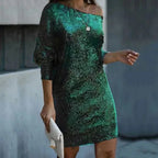 Nova | Sequin Dress Knee-Length Elegant - Lumina
