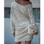 Nova | Sequin Dress Knee-Length Elegant - Lumina
