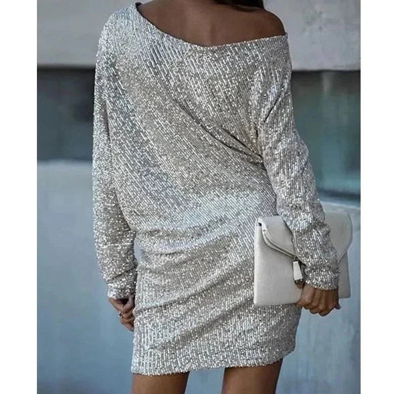Nova | Sequin Dress Knee-Length Elegant - Lumina