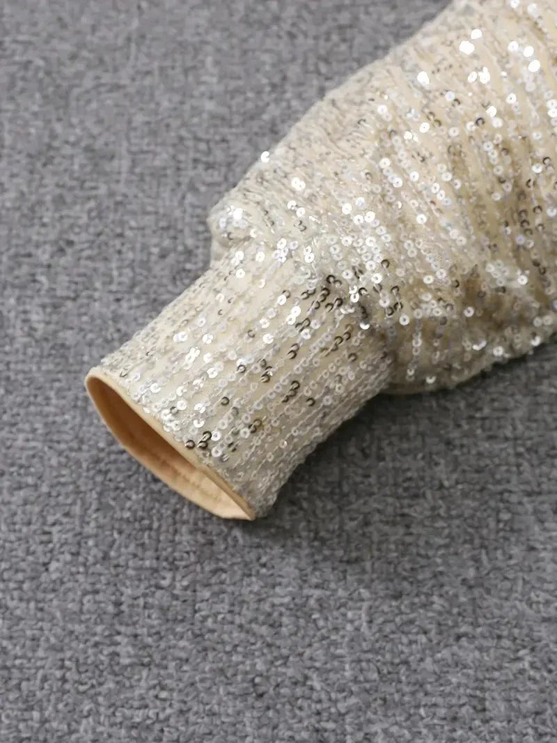 Nova | Sequin Dress Knee-Length Elegant - Lumina