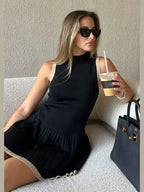 Nova | Sleeveless Pleated Mini Dress - Lumina