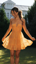 Nova | Sundress Halter Neck Tiered Skirt - Lumina
