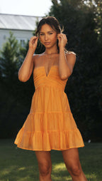 Nova | Sundress Halter Neck Tiered Skirt - Lumina