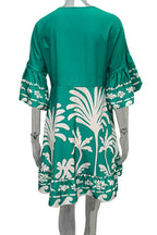 Nova | V-Neck A-Line Dress Boho Print - Lumina