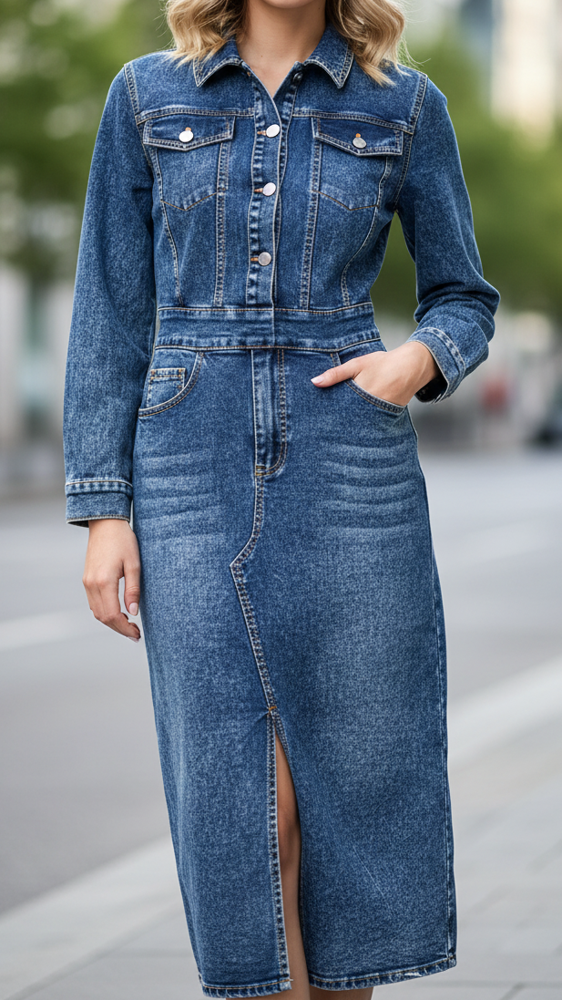 Novae | Denim Dress Tailored Fit - Lumina