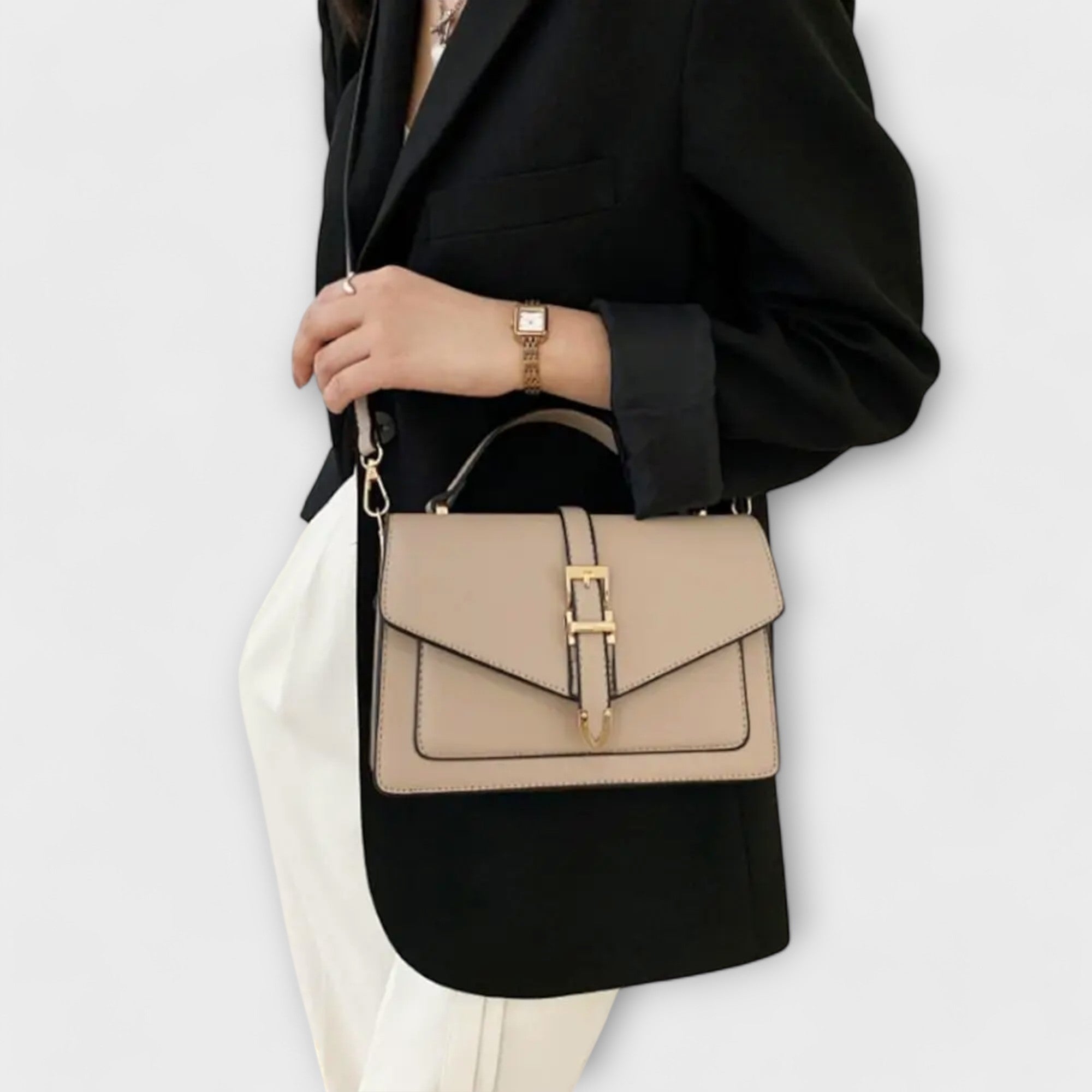 Olivia | Elegant Mini Satchel with Timeless Buckle Detail - Lumina