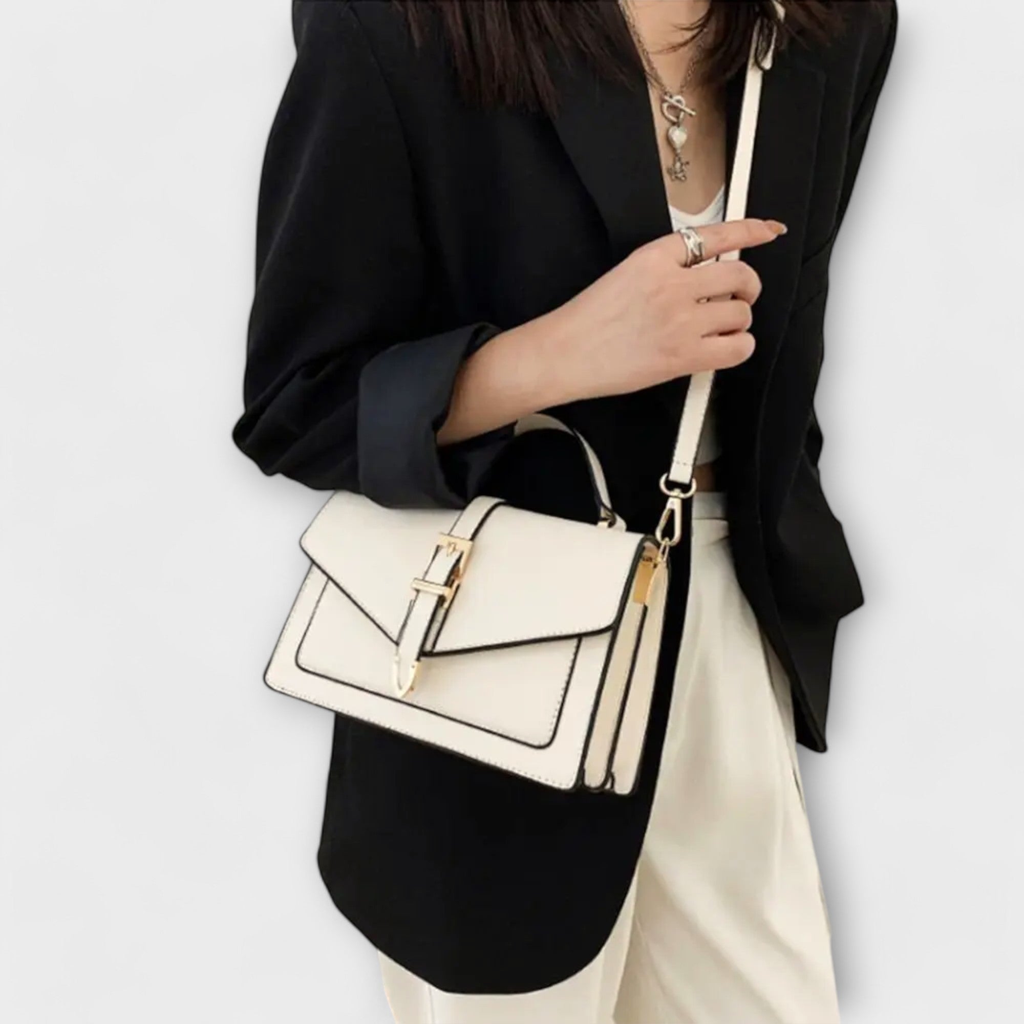 Olivia | Elegant Mini Satchel with Timeless Buckle Detail - Lumina