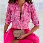 Peyton | Bold Patterned Relaxed Fit Blouse for Women - Lumina