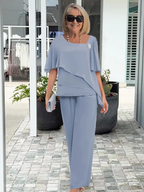 Rachel | Elegant Floral Print Two Piece Set with Flattering Silhouettes - Lumina