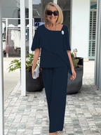 Rachel | Elegant Floral Print Two Piece Set with Flattering Silhouettes - Lumina