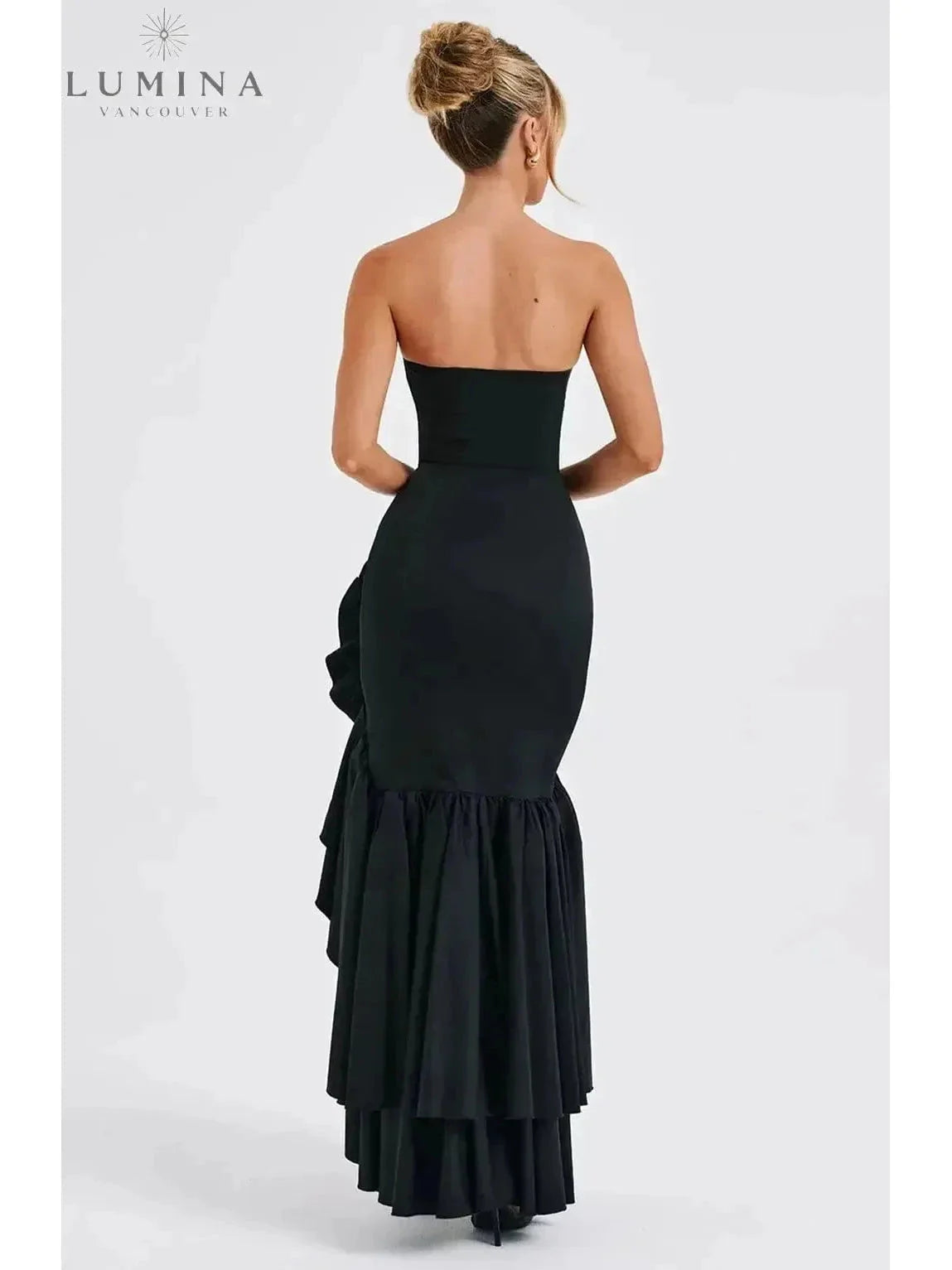 Riviera | Sleeveless Slit Ruffle Maxi Dress
