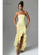 Riviera | Sleeveless Slit Ruffle Maxi Dress