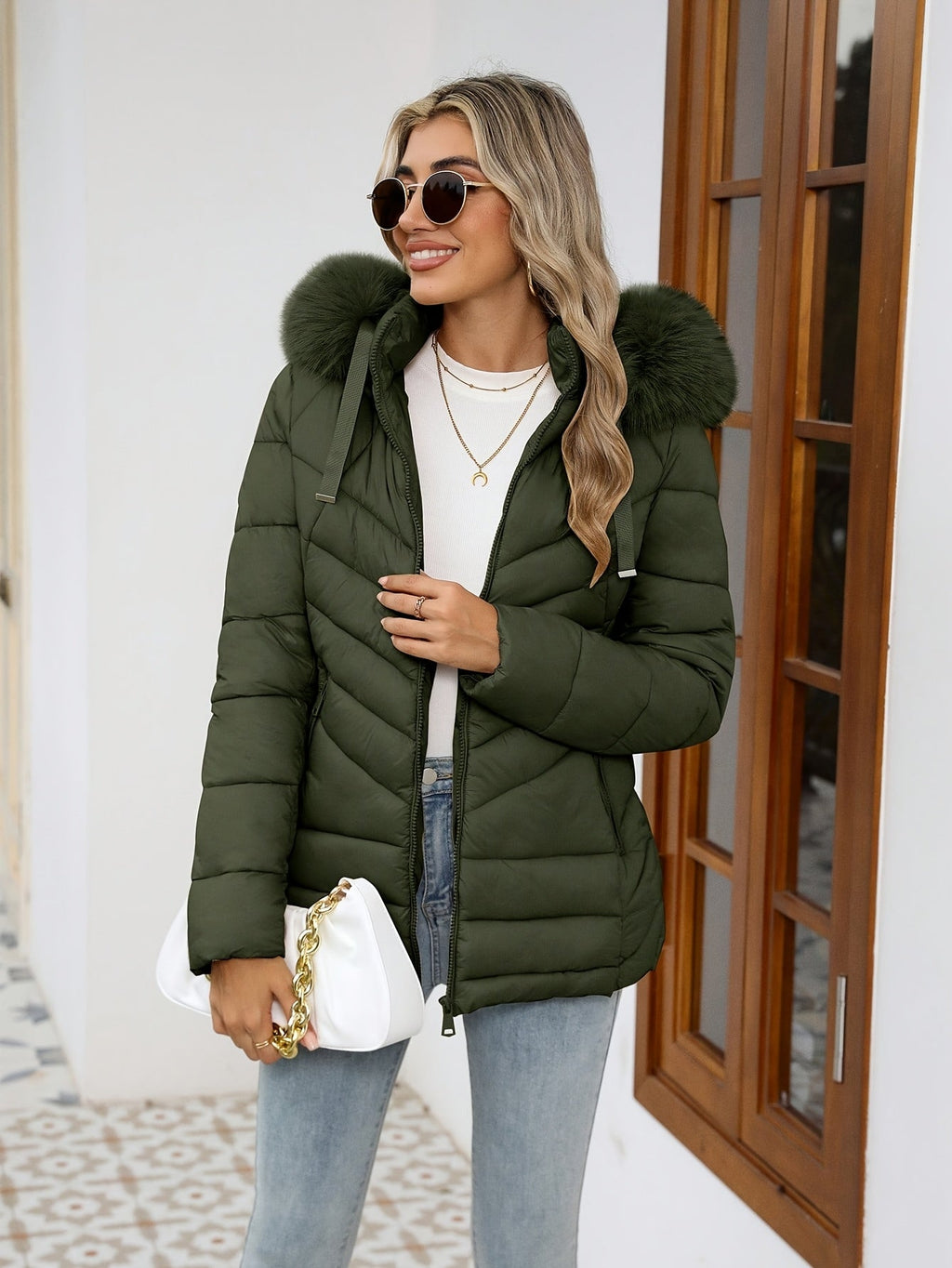 Ruby | Cozy Quilted Puffer Jacket with Faux-Fur Hood - Lumina