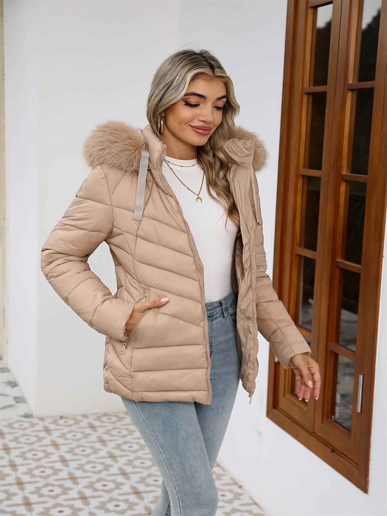 Ruby | Cozy Quilted Puffer Jacket with Faux-Fur Hood - Lumina