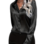 Sarah | Elegant Button-Down Blouse with Long Sleeves - Lumina