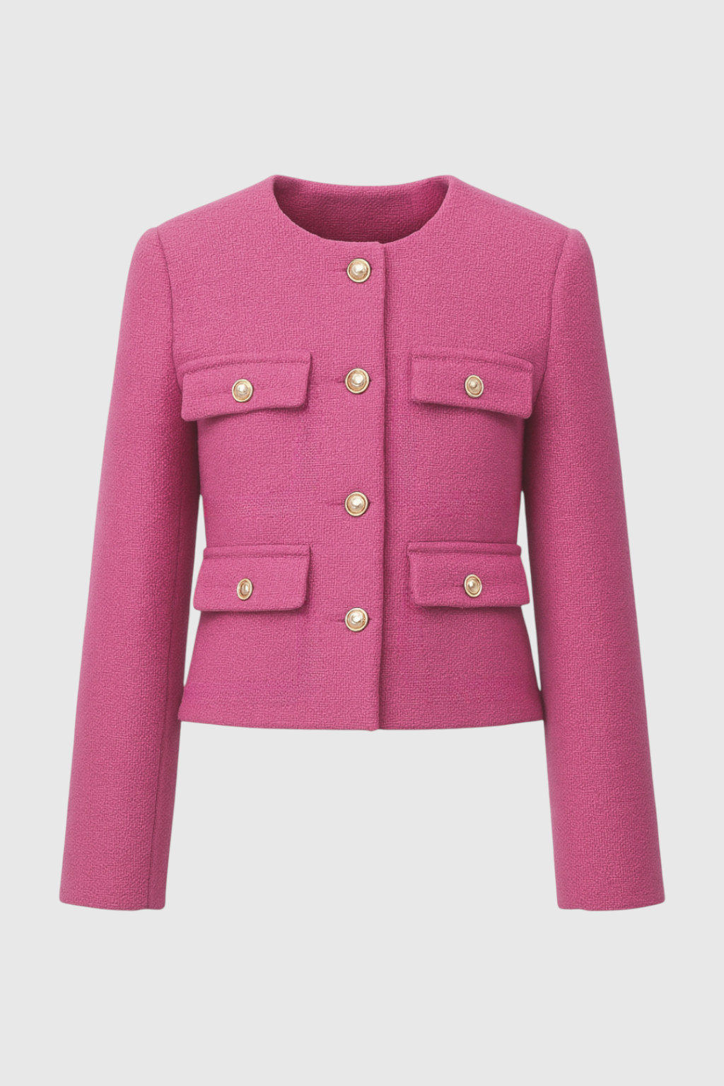 Serena | Chic Pink-Red Short Jacket with Versatile Style - Lumina