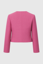 Serena | Chic Pink-Red Short Jacket with Versatile Style - Lumina