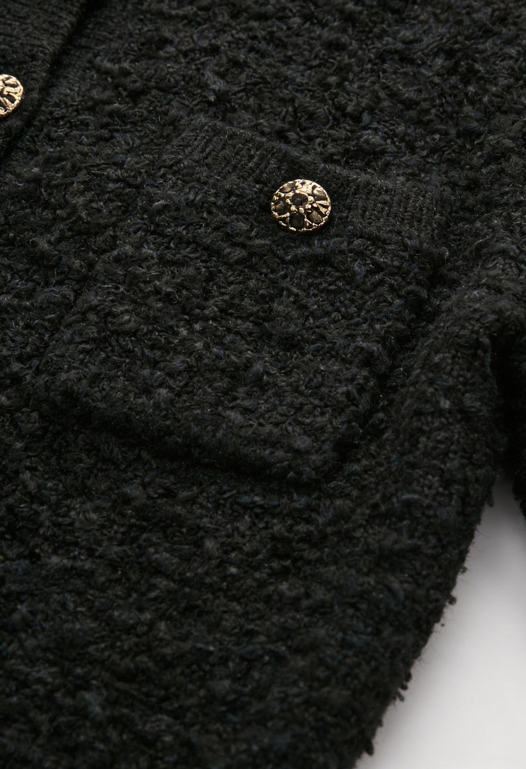 Serena | Cozy Black Knit Cardigan with Open Front - Lumina