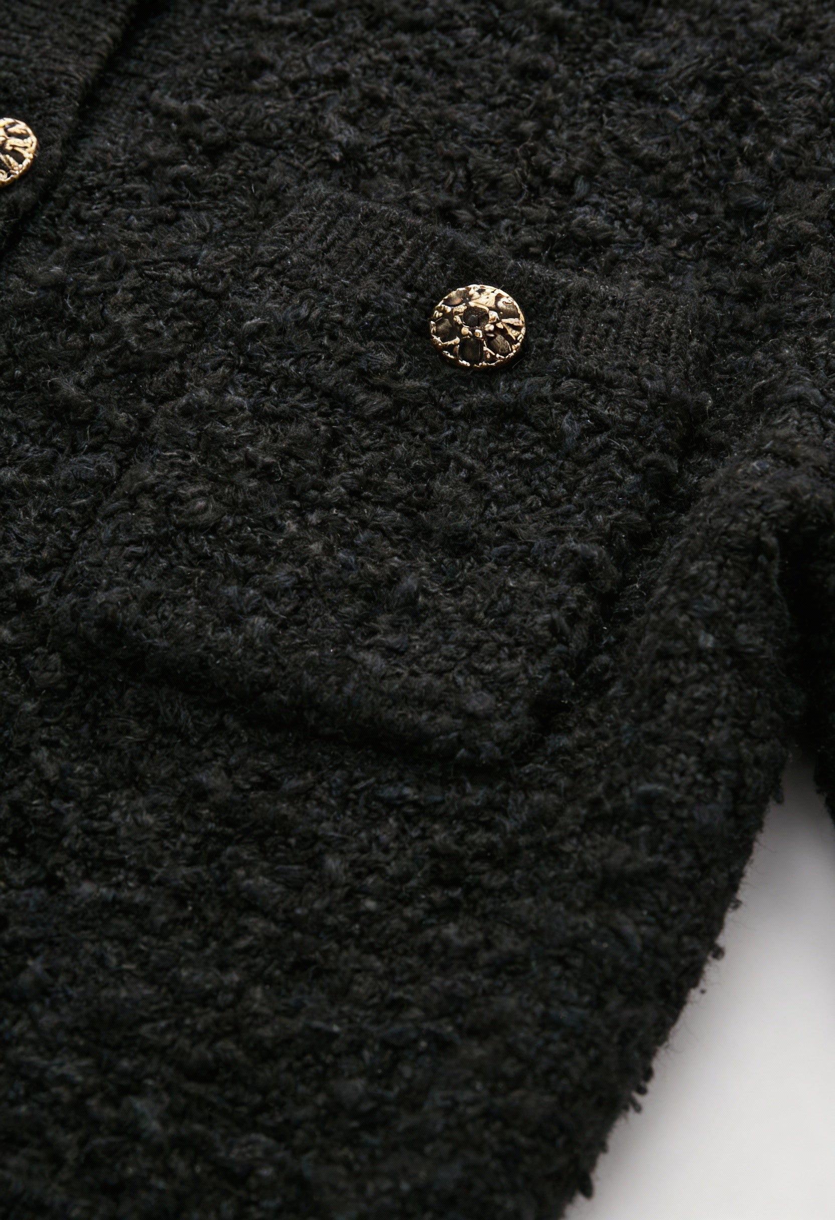 Serena | Cozy Black Knit Cardigan with Open Front - Lumina