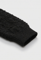 Serena | Cozy Black Knit Cardigan with Open Front - Lumina