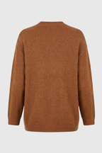 Serena | Cozy Brown Knit Cardigan with Relaxed Fit - Lumina