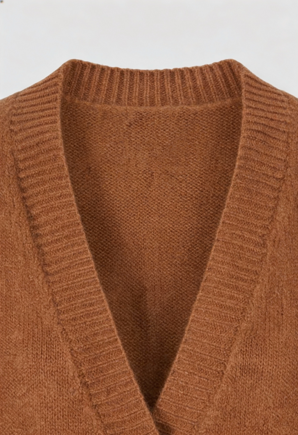 Serena | Cozy Brown Knit Cardigan with Relaxed Fit - Lumina