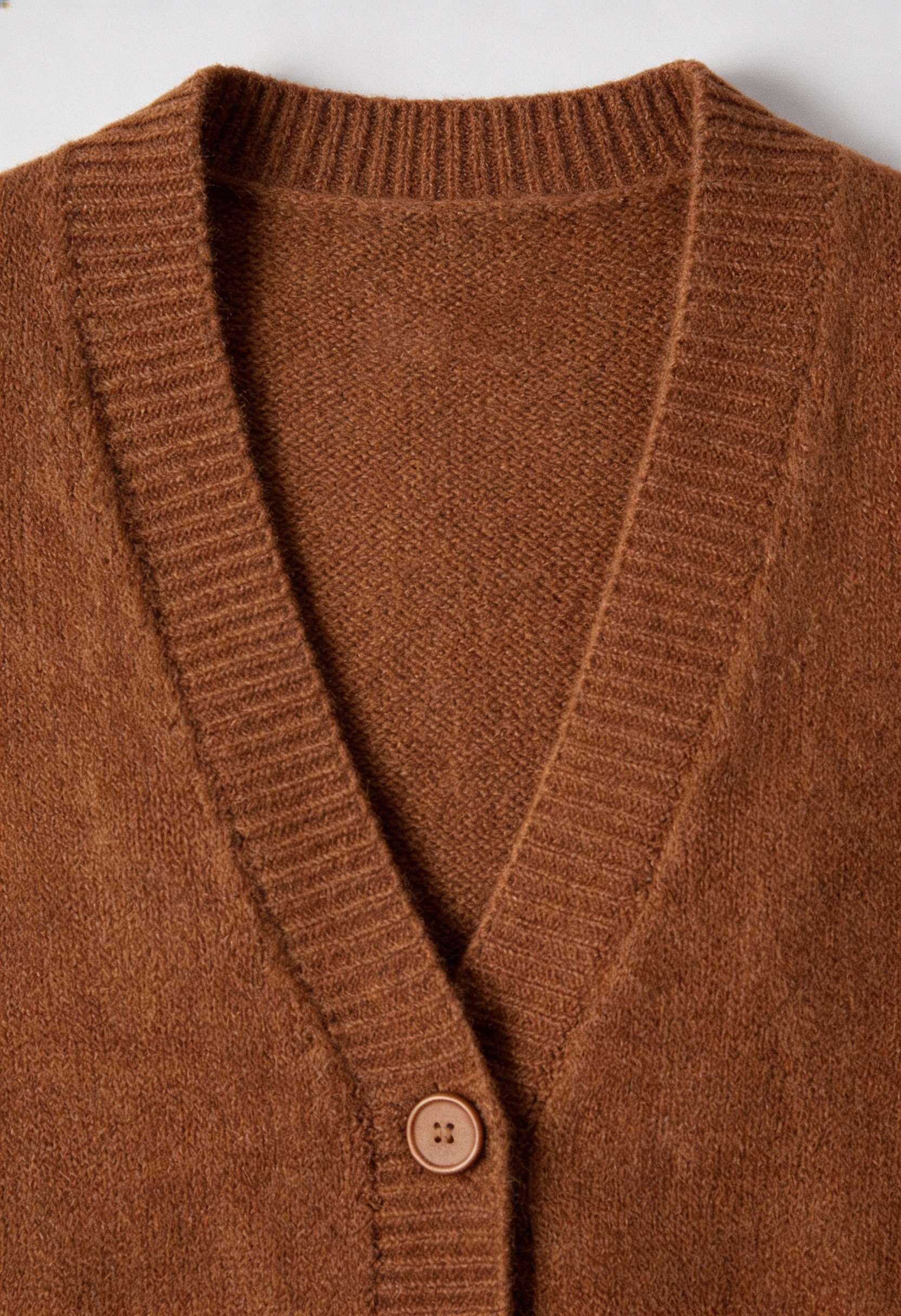 Serena | Cozy Brown Knit Cardigan with Relaxed Fit - Lumina